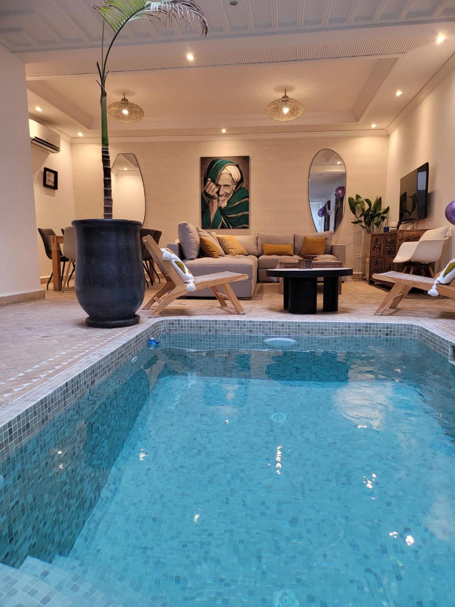 Riad Melilo Avec Piscine Chauffee Marrakesch Exterior foto