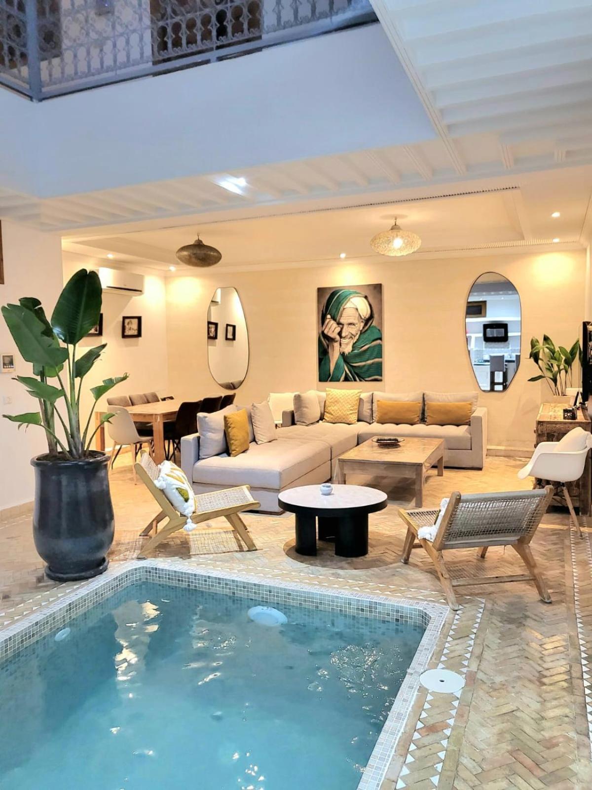 Riad Melilo Avec Piscine Chauffee Marrakesch Exterior foto